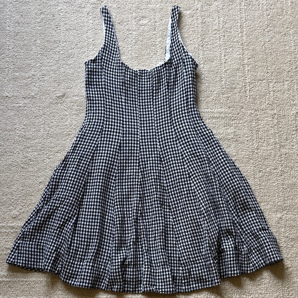Bailey 44 Black and White Gingham Mini Dress